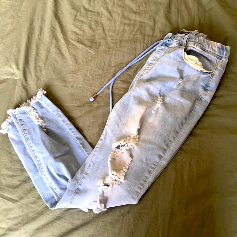 Maternity ripped jeans